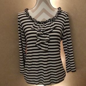 Striped ruffle top